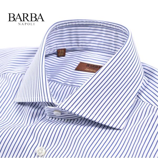 BARBA バルバ / JOURNEY ドレスシャツ ワイシャツ ホリゾンタルカラー 長袖 コットン...