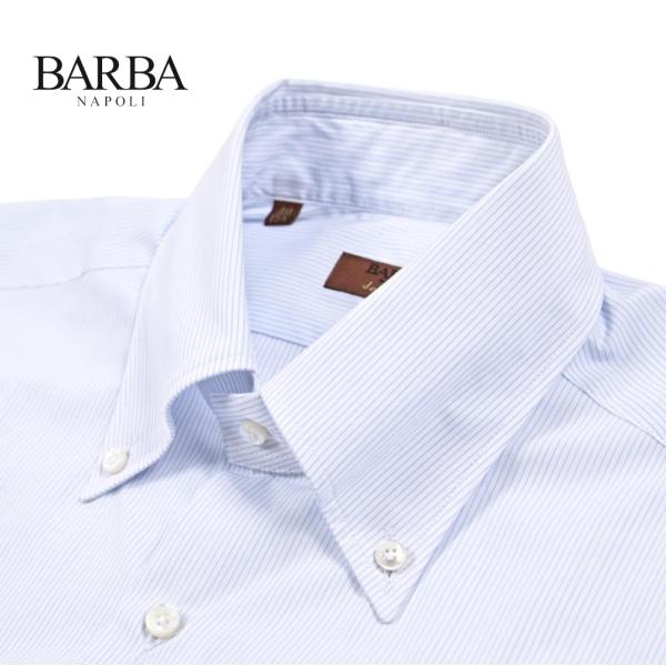 BARBA バルバ / JOURNEY ドレスシャツ ワイシャツ ボタンダウン 長袖 コットン100...