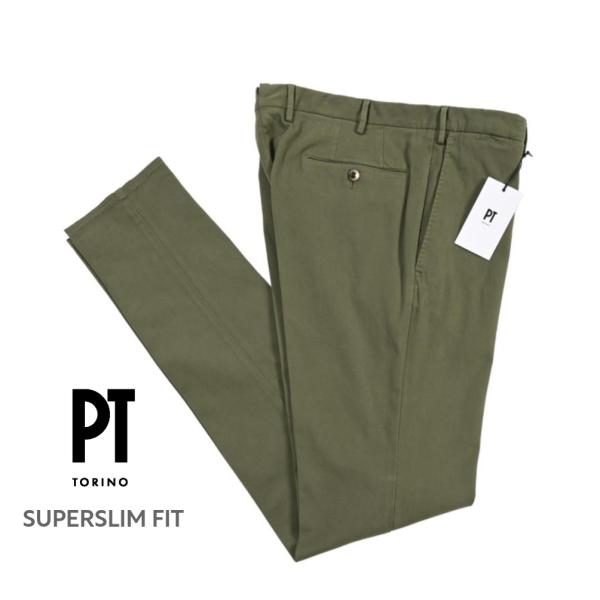 PT TORINO ピーティートリノ / SUPERSLIM FIT コットンスラックス ノータック...