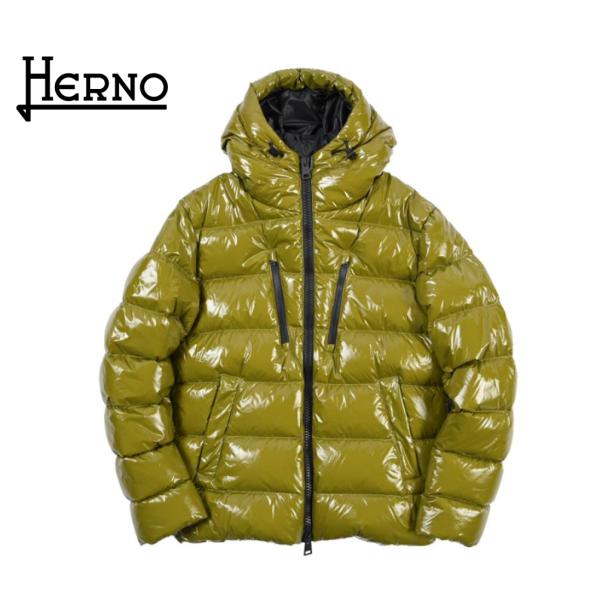 HERNO ヘルノ / ダウンジャケット フーディー シャイニーナイロン アウター 撥水 ナイロン1...