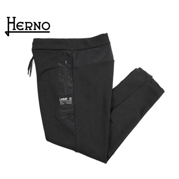 HERNO ヘルノ / Laminar スウェットパンツ 異素材コンビ イージーパンツ コットン10...