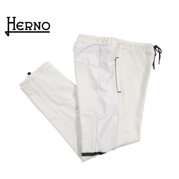 HERNO ヘルノ / Laminar スウェットパンツ 異素材コンビ イージーパンツ コットン10...