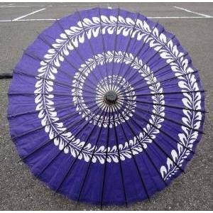 和傘　踊り傘　藤うず巻青（装飾用）