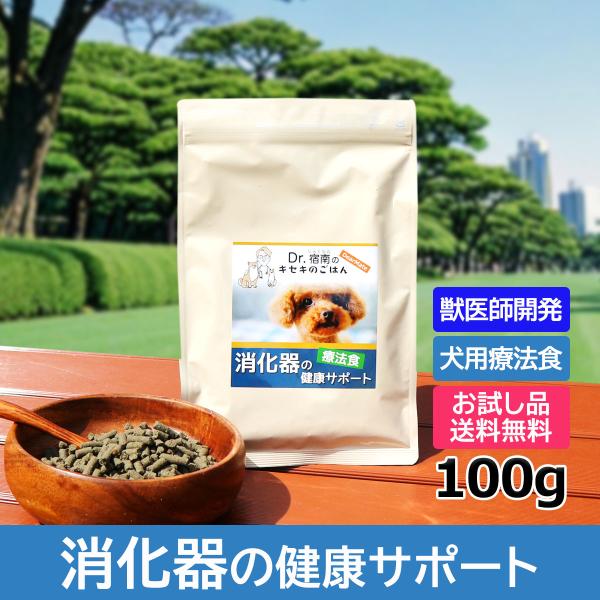 消化器の健康サポート（低脂肪） 100g 初回お試しサンプル 送料無料 犬用療法食 Dr.宿南のキセ...