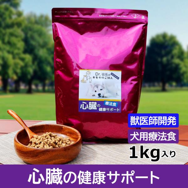 心臓の健康サポート ドッグフード 犬用療法食 1kg ・Dr.宿南のキセキのごはん 獣医師開発 鹿肉...