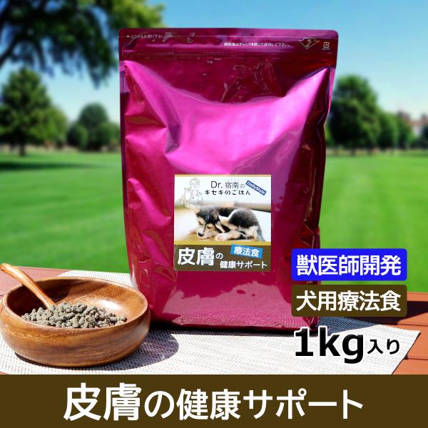 ドッグフード 皮膚の健康サポート 犬用療法食 1kg・Dr.宿南のキセキのごはん 獣医師開発 鹿肉 ...