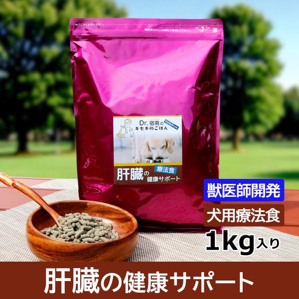 肝臓の健康サポート ドッグフード 犬用療法食 1kg・Dr.宿南のキセキのごはん 獣医師開発 鹿肉ド...