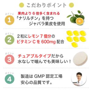 じゃばら サプリ ジャバラ果皮の力+ ビタミン...の詳細画像5