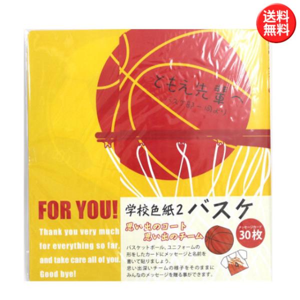 寄せ書き色紙 学校色紙2 バスケ AR0819089