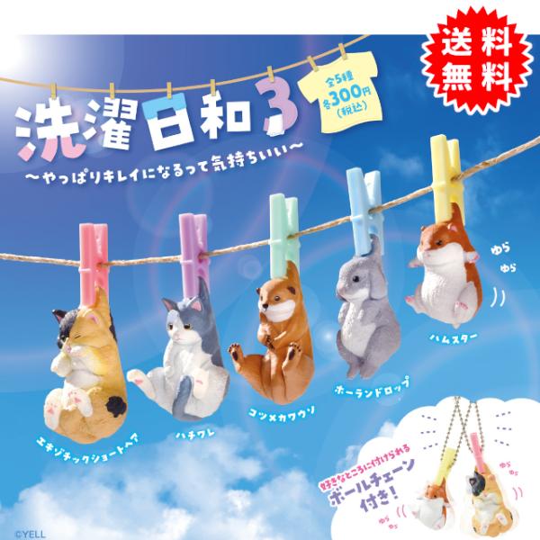 洗濯日和3 全5種コンプリート カプセル入り ガチャガチャ がちゃがちゃ カプセルトイ エール ガチ...