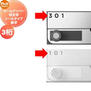 ルームナンバー 切り文字タイプ 数字 3桁     NASTA キョウワ ナスタ オプション  KS-NGY-3  KS-NGT-3         【部品】