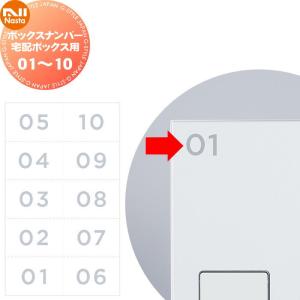ボックスナンバー 01〜10  オプション    NASTA ナスタ  カラー：グレー  KS-TL-BNG10-G  宅配ボックス用        【部品】