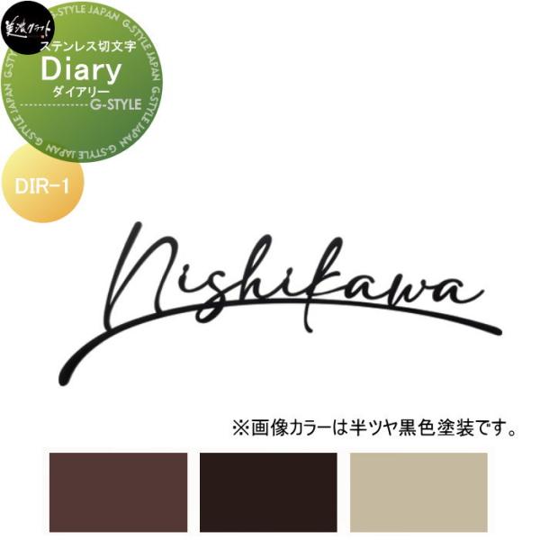 ステンレス切文字   美濃クラフト   Diary　ダイアリー   DIR-1-□