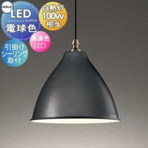 ペンダントライト レトロフューチャー OP252230LR 引掛シーリング取付 黒色ワイピング 古くて新しい人気のスタイル ワイピング仕上げ 電球色 白熱灯100W相当  照明 おしゃれ オーデリック ODELIC             