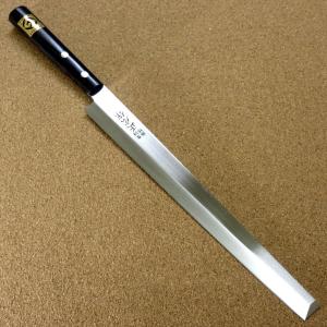マグロ包丁  丸蛸引き包丁  堺刃物  白二  ２尺 堺 孝行 白ニ鋼 まぐろ切り包丁 450mm – 清助刃物