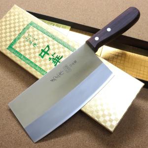 正広 包丁 中華包丁 19.5cm (195mm) 関の刃物 角中型 中厚 モリブデン