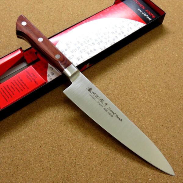 包丁 牛刀 18cm (180mm) 関の刃物 濃州正宗作 モリブデンステンレス鋼 両刃 洋包丁 万...