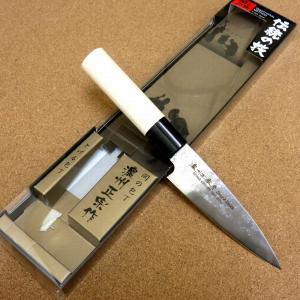 藤次郎 F-698 黒打砥出し三徳 165mm 白紙鋼両刃仕上シリーズ（樹脂桂柄