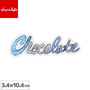 CHOCOLATE チョコレートステッカー スケボー  LOGO STICKER ブルー3.4cm x 10.4cm NO24｜sk8-sunabe