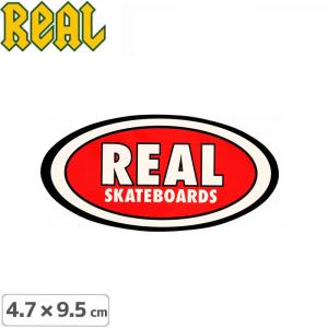 リアル REAL SKATEBOARD スケボー ステッカー LOGO STICKER 4.7cm x 9.5cm NO45｜sk8-sunabe