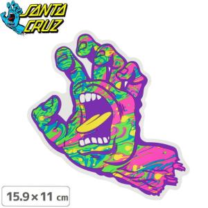 サンタクルーズ SANTACRUZ スケボー ステッカー SPILL HAND STICKER 15.9cmｘ11cm NO101｜スケートボードSHOP砂辺ヤフー店