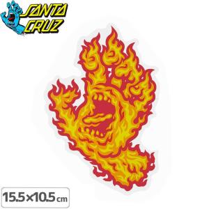 サンタクルーズ SANTACRUZ スケボー ステッカー FLAME HAND STICKER 15.5cmｘ10.5cm NO94