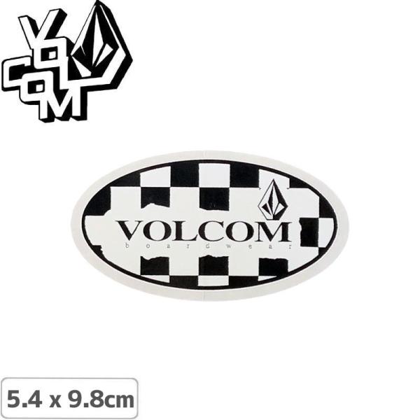 ボルコム VOLCOM ステッカー #399 STICKER チェッカーロゴ ブラックxホワイト 5...