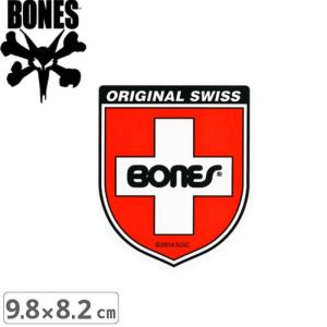 スケボー ステッカー ボーンズ BONES SWISS SHIELD 9.8cm x 8.2cm NO41｜sk8-sunabe