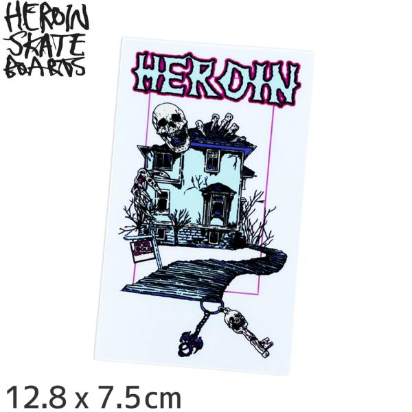 ヘロイン HEROIN スケボー ステッカー HAUNTED HOUS STICKER #4 12....