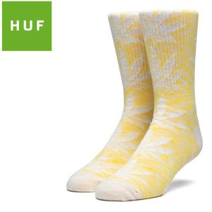 HUF ハフ スケボー スケートボード ソックス 靴下 PLANTLIFE FULL MELANGE SOCKS イエロー NO65｜sk8-sunabe