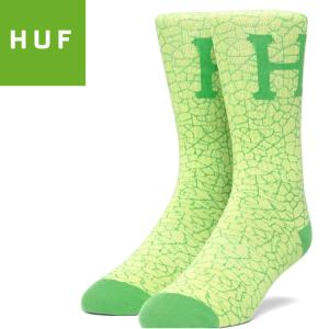 HUF ハフ スケボー ソックス TONAL QUAKE SOCKS ホットライム NO95｜sk8-sunabe