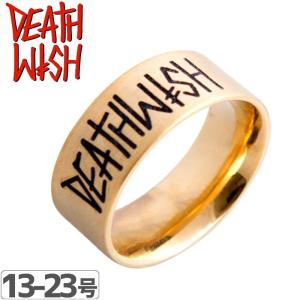 デスウィッシュ DEATHWISH スケボー スケートボード リング 指輪 DEATHSPRAY GOLD RING ゴールド NO2｜sk8-sunabe