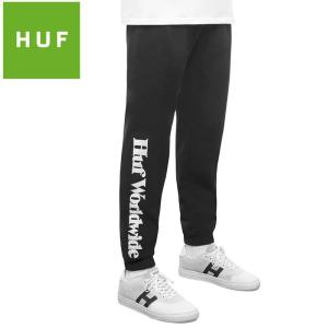 スケボー スケートボード HUF ハフ スウェットパンツ ISSUE FLEECE PANTS ブラック NO1｜sk8-sunabe