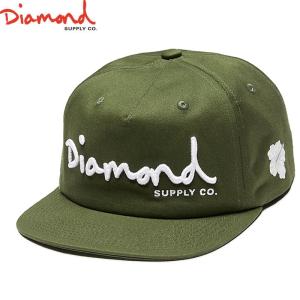 スケボー スケートボード DIAMOND SUPPLY ダイアモンドサプライ キャップ OG SCRIPT UNSTRUCTURED SNAPBACK SU18 グリーン NO95