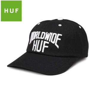 スケボー スケートボード HUF ハフ キャップ CAP MANHATTAN CURVED VISOR HAT ブラック NO79｜sk8-sunabe