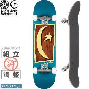 ファンデーション FOUNDATION スケボー コンプリート STAR & MOON V2 BLUE COMPLETE 100A 7.88インチ NO13｜