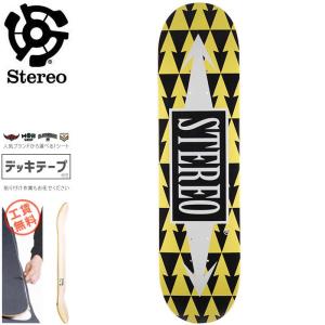 STEREO ステレオ スケボー デッキ ARROW PATTERN DECK 7.75インチ イエロー NO78｜sk8-sunabe