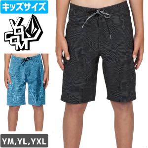 スケボー スケートボード VOLCOM ボルコム キッズ ボードショーツ MAGNETIC STONE SHORTS アイス/ブラック NO30｜sk8-sunabe