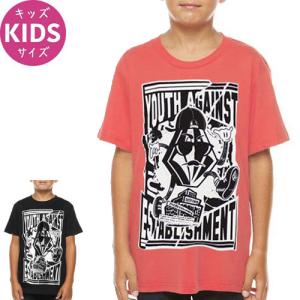 スケボー スケートボード ボルコム Tシャツ キッズ VOLCOM STONEY SPROCKET TEE YOUTH ボーイズサイズ レッド ブラック NO61｜sk8-sunabe