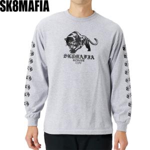 スケートマフィア SK8MAFIA スケボー スケートボード ロングTシャツ STREETLIFE L/S TEE ヘザーグレー NO4