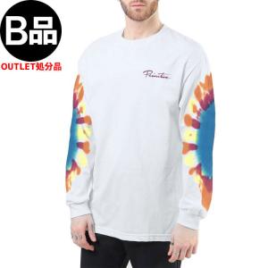 アウトレットPRIMITIVE プリミティブ スケボー ロング Tシャツ MINI NUEVO TIE DYE LS TEE ホワイト｜sk8-sunabe