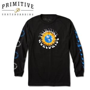 PRIMITIVE プリミティブ スケボー スケートボード ロング Tシャツ EARTHY L/S TEE ブラック NO28｜sk8-sunabe