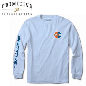 PRIMITIVE プリミティブ スケボー ロング Tシャツ AUTHENTIC L/S TEE パウダーブルー NO30｜sk8-sunabe