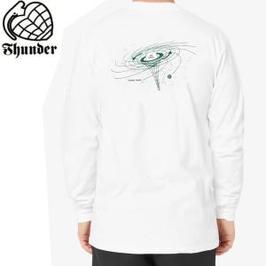 サンダー THUNDER TRUCKS スケボー ロング Tシャツ THUNDER X GAS GIANTS VELOCITY L/S TEE ホワイト NO4｜sk8-sunabe