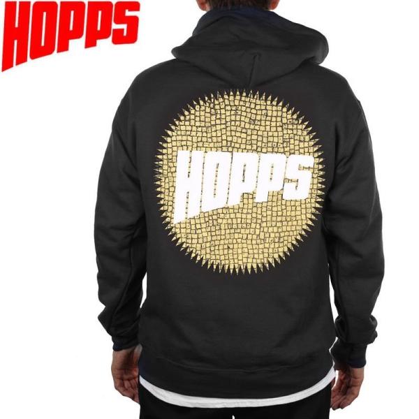 HOPPS ホップス スケボー スケートボード パーカー SUN TITLE HOODIE ブラック...