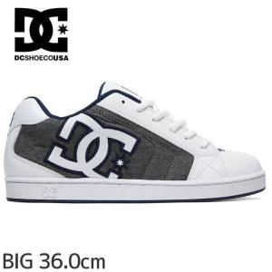 DC SHOES ディーシー スケートシューズ BIGサイズ 18インチ NET SE M SHOE レザー/キャンバス ホワイト/スムース N｜sk8-sunabe