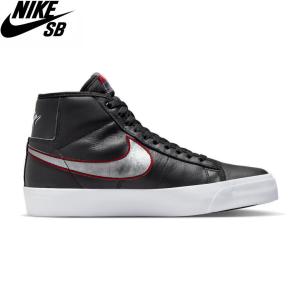 NIKE SB ナイキ シューズ NIKE SB ZOOM BLAZER MID PRO GT ブラック/メタリックシルバー NO212｜sk8-sunabe