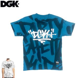 DGK ディージーケー スケボー スケートボード Tシャツ CRUSHED TEE ターコイズブルー/ホワイト NO293｜sk8-sunabe