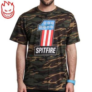 アウトレット スケボー スケートボード Tシャツ スピットファイア SPITFIRE #1 CAMO TEE 迷彩 NO133｜sk8-sunabe