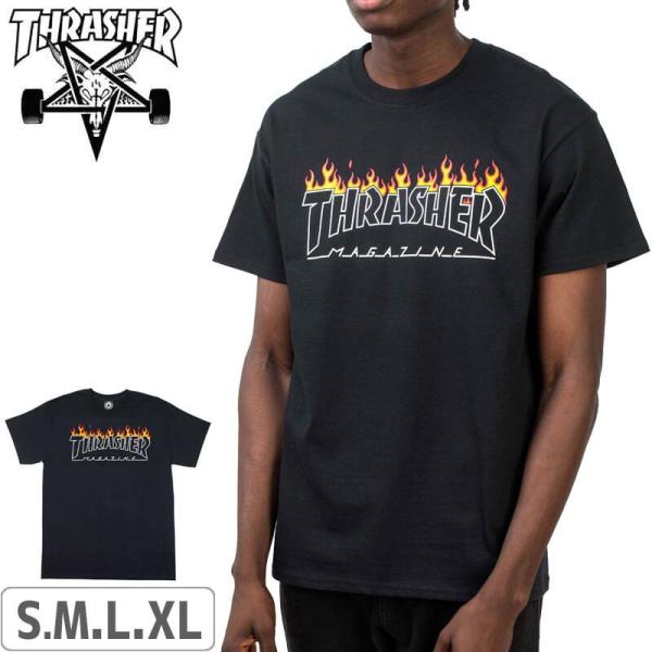 スケボー スケートボード スラッシャー THRASHER USモデル Tシャツ Scorched O...